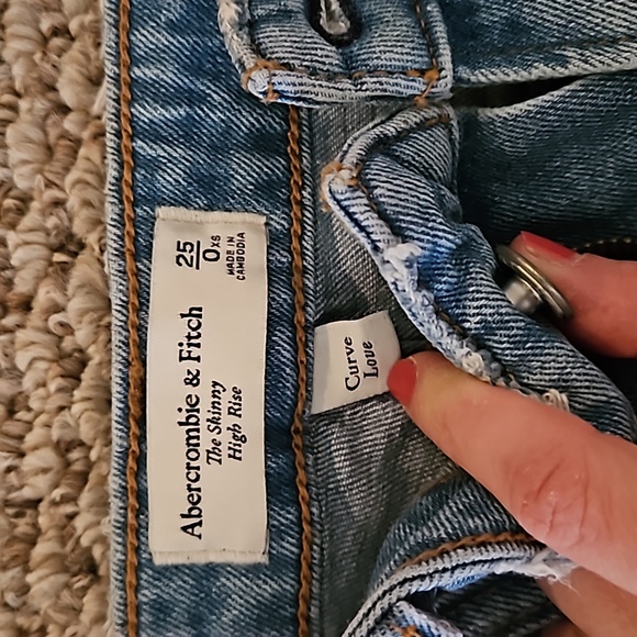 Abercrombie curve love the skinny high rise jeans 25 0 extra short petite - Picture 2 of 4
